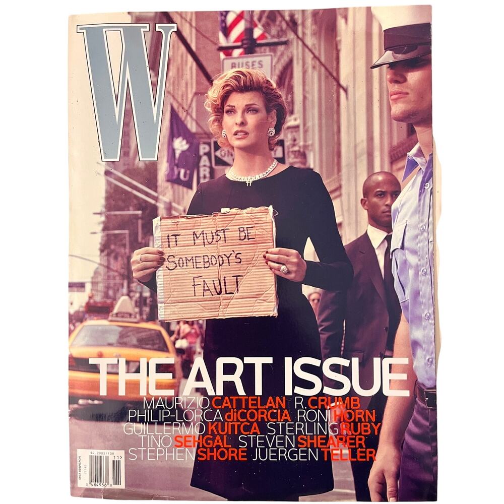 W Magazine November 2009 - The Art Issue - Supermodel Linda Evangelista